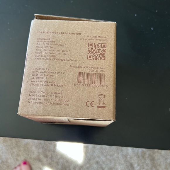 Cloudnola Box Clock NWT - Picture 3 of 6